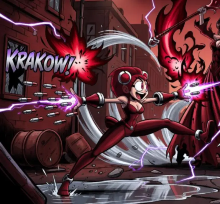 Intenzív Skullgirls sztori akciójelenetek montázsa